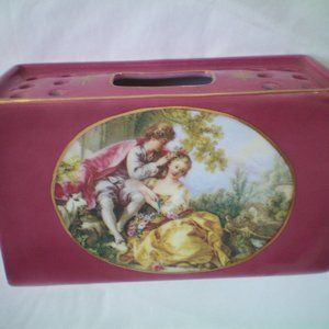 Rare Flower Frog Romantic Scene Man/Woman Japan